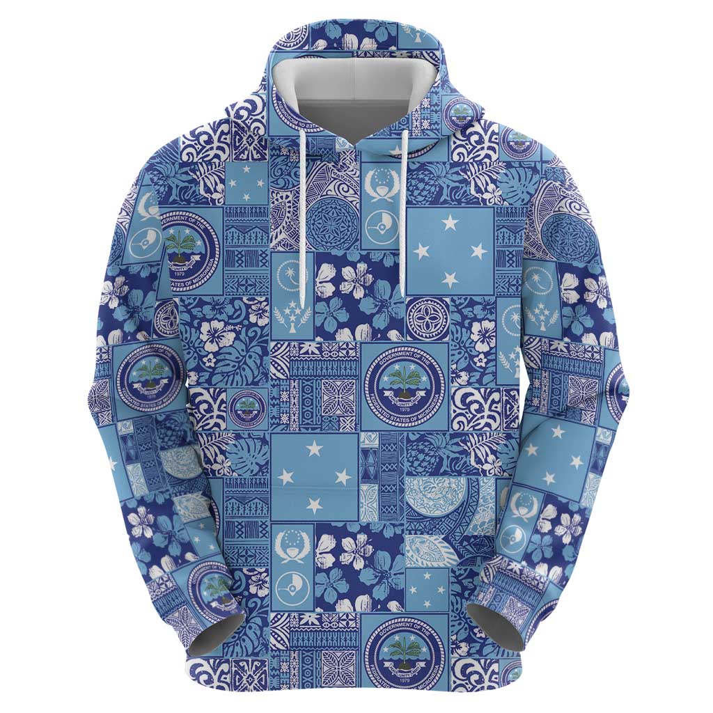 Federated States of Micronesia Merry Christmas Hoodie Pacific Patchwork Xmas Vibes LT9 - Polynesian Pride
