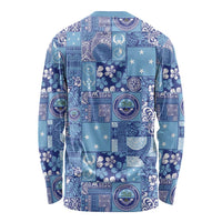 Federated States of Micronesia Merry Christmas Long Sleeve Shirt Pacific Patchwork Xmas Vibes LT9 - Polynesian Pride