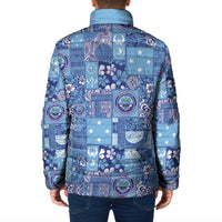 Federated States of Micronesia Merry Christmas Padded Jacket Pacific Patchwork Xmas Vibes - Polynesian Pride