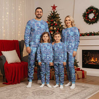Federated States of Micronesia Merry Christmas Pajama Set Pacific Patchwork Xmas Vibes - Polynesian Pride