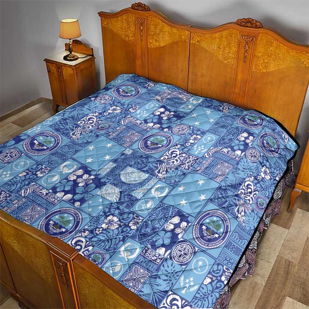 Federated States of Micronesia Merry Christmas Quilt Pacific Patchwork Xmas Vibes - Polynesian Pride