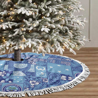 Federated States of Micronesia Merry Christmas Tree Skirt Pacific Patchwork Xmas Vibes - Polynesian Pride