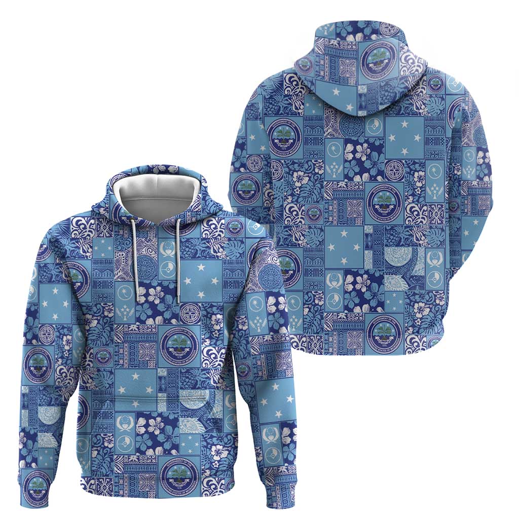 Federated States of Micronesia Merry Christmas Zip Hoodie Pacific Patchwork Xmas Vibes LT9 - Polynesian Pride