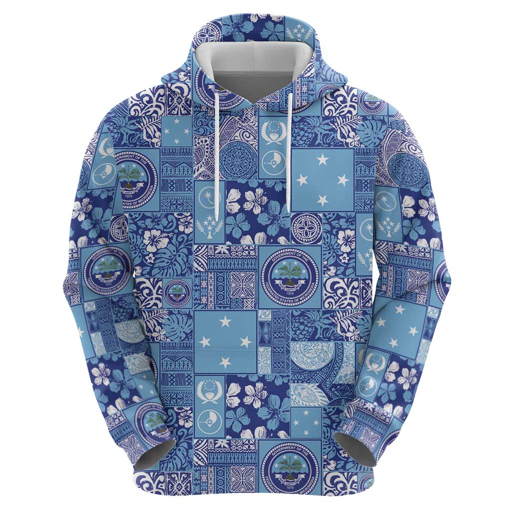 Federated States of Micronesia Merry Christmas Zip Hoodie Pacific Patchwork Xmas Vibes LT9 - Polynesian Pride