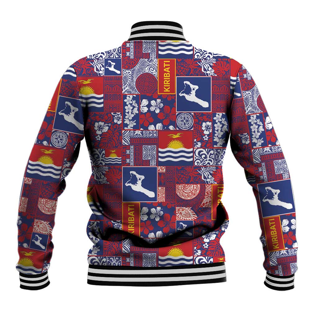 Kiribati Tekeraoi n te Kiritimati Baseball Jacket Pacific Patchwork Xmas Vibes - Polynesian Pride