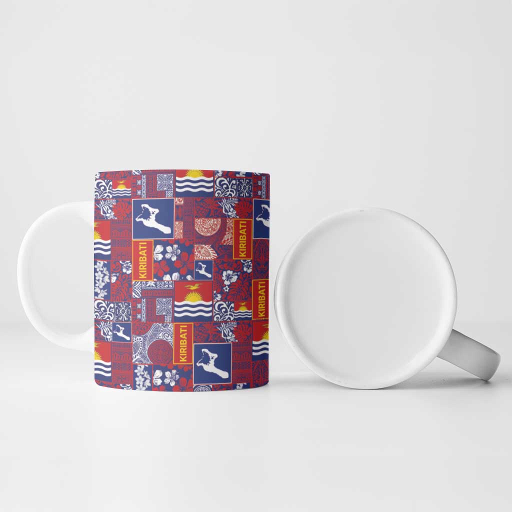 Kiribati Tekeraoi n te Kiritimati Ceramic Mug Pacific Patchwork Xmas Vibes - Polynesian Pride