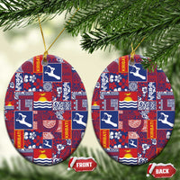 Kiribati Tekeraoi n te Kiritimati Ceramic Ornament Pacific Patchwork Xmas Vibes - Polynesian Pride