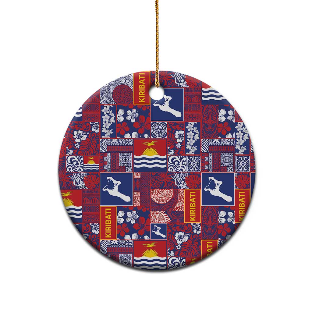 Kiribati Tekeraoi n te Kiritimati Ceramic Ornament Pacific Patchwork Xmas Vibes - Polynesian Pride