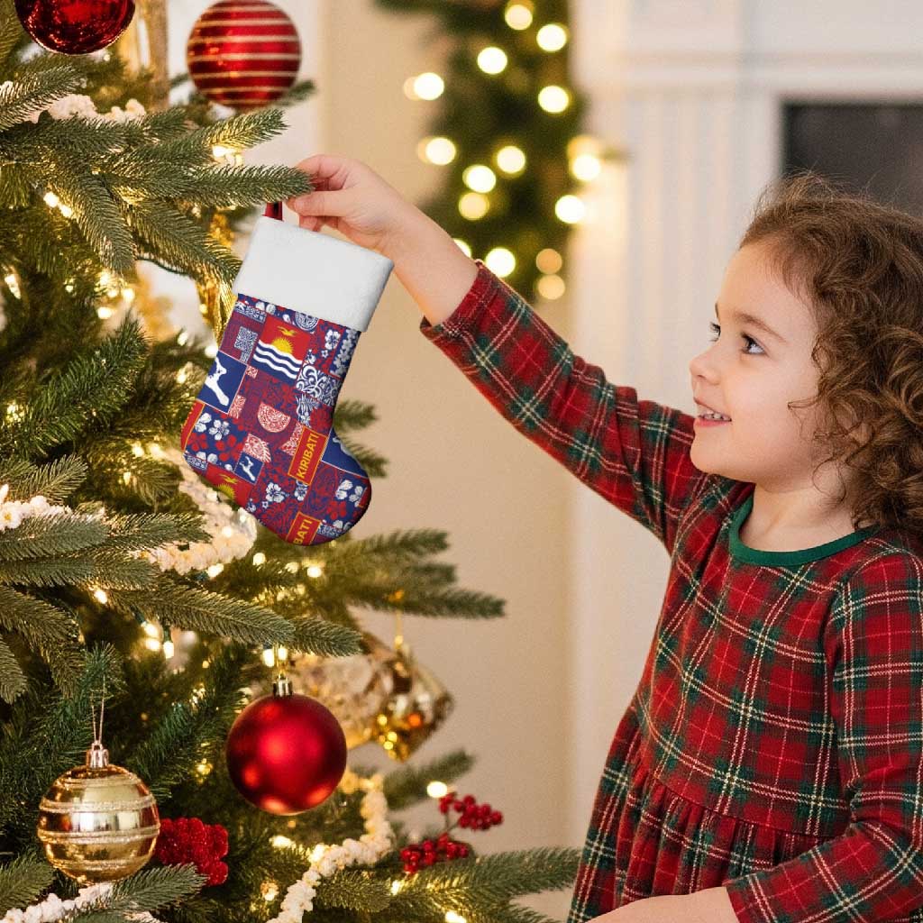 Kiribati Tekeraoi n te Kiritimati Christmas Stocking Pacific Patchwork Xmas Vibes - Polynesian Pride
