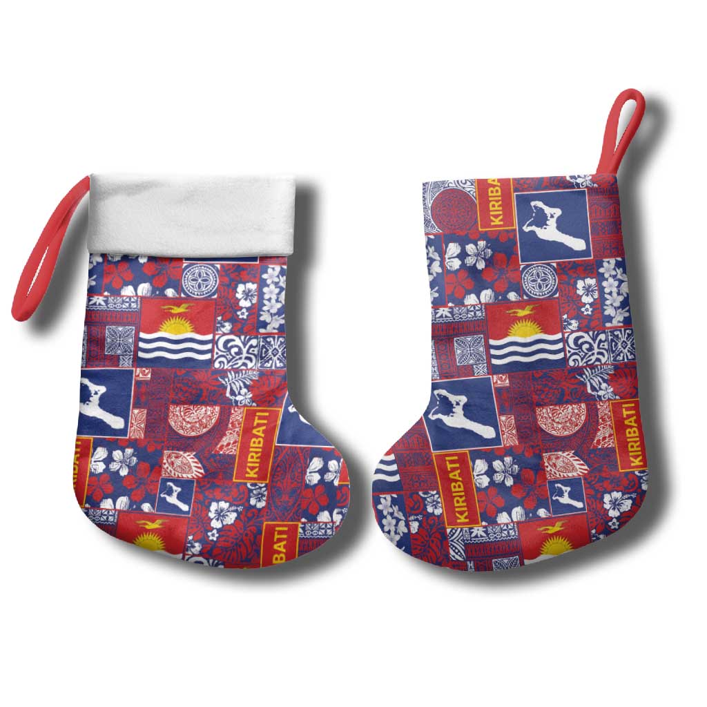 Kiribati Tekeraoi n te Kiritimati Christmas Stocking Pacific Patchwork Xmas Vibes - Polynesian Pride
