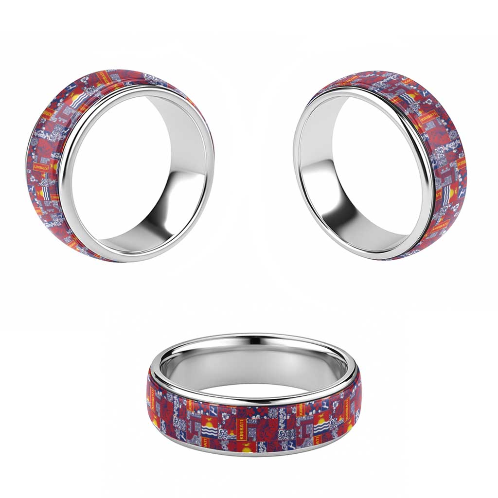 Kiribati Tekeraoi n te Kiritimati Classic Ring Pacific Patchwork Xmas Vibes - Polynesian Pride