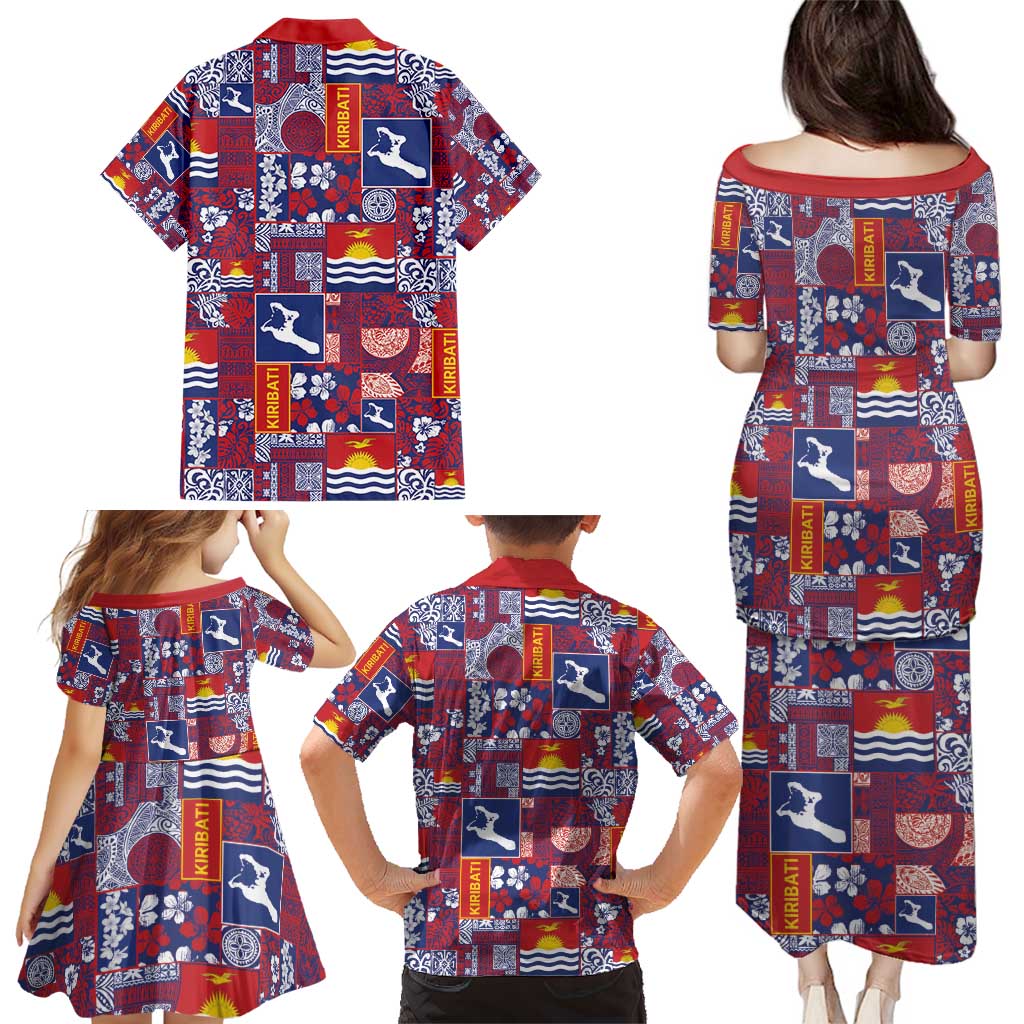 Kiribati Tekeraoi n te Kiritimati Family Matching Puletasi and Hawaiian Shirt Pacific Patchwork Xmas Vibes - Polynesian Pride