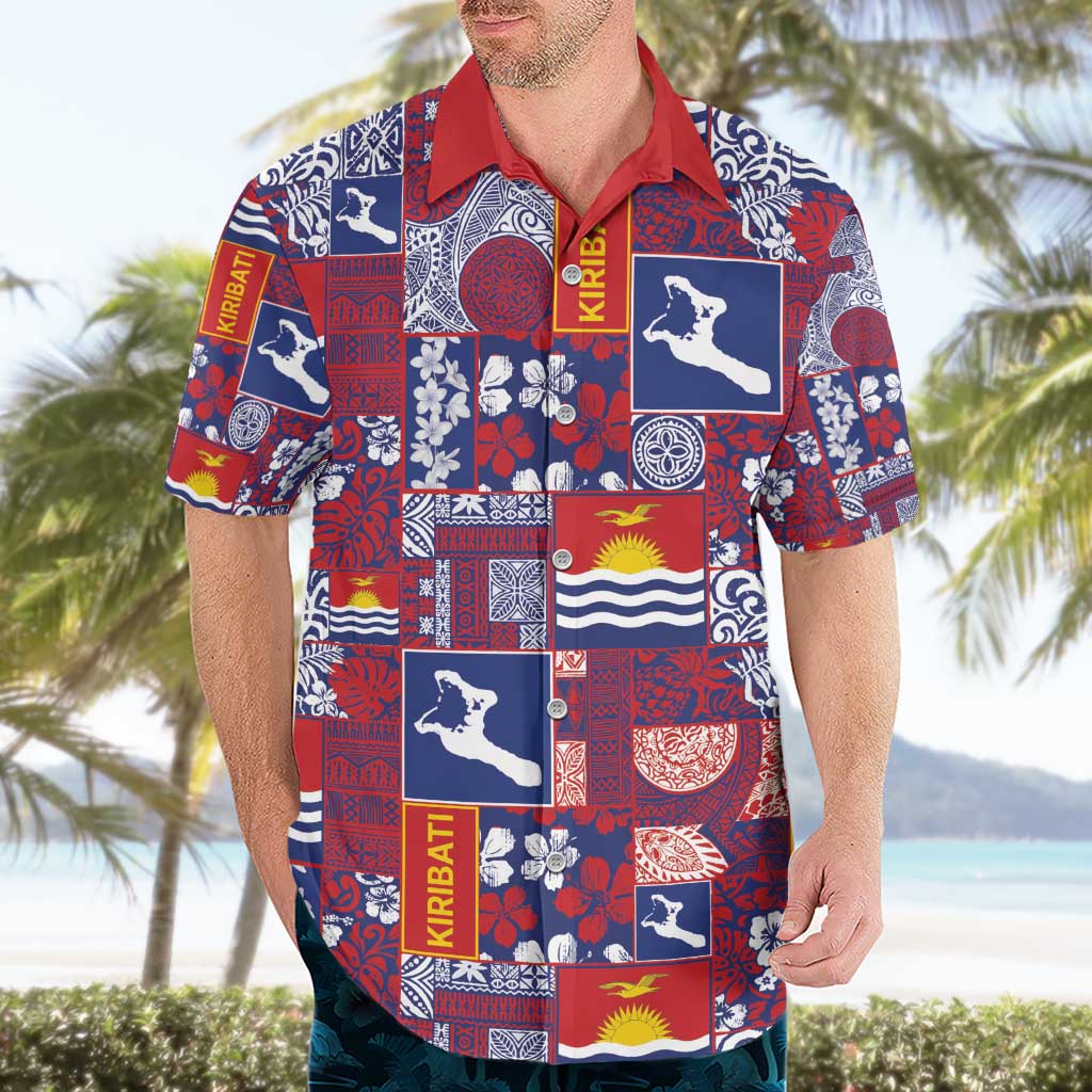 Kiribati Tekeraoi n te Kiritimati Hawaiian Shirt Pacific Patchwork Xmas Vibes - Polynesian Pride