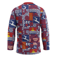 Kiribati Tekeraoi n te Kiritimati Hockey Jersey Pacific Patchwork Xmas Vibes - Polynesian Pride