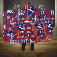 Kiribati Tekeraoi n te Kiritimati Hooded Blanket Pacific Patchwork Xmas Vibes - Polynesian Pride
