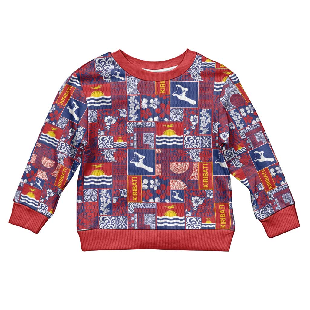 Kiribati Tekeraoi n te Kiritimati Kid Ugly Christmas Sweater Pacific Patchwork Xmas Vibes - Polynesian Pride