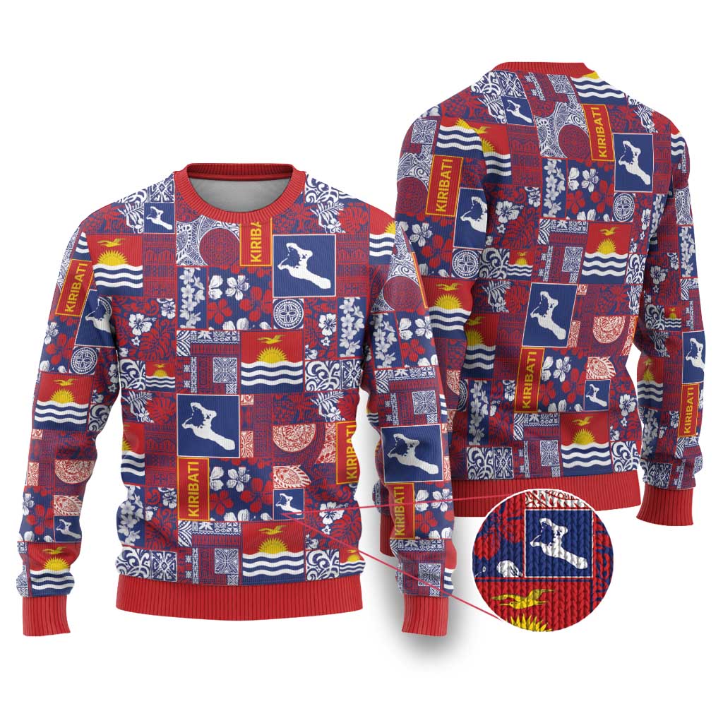 Kiribati Tekeraoi n te Kiritimati Ugly Christmas Sweater Pacific Patchwork Xmas Vibes - Polynesian Pride