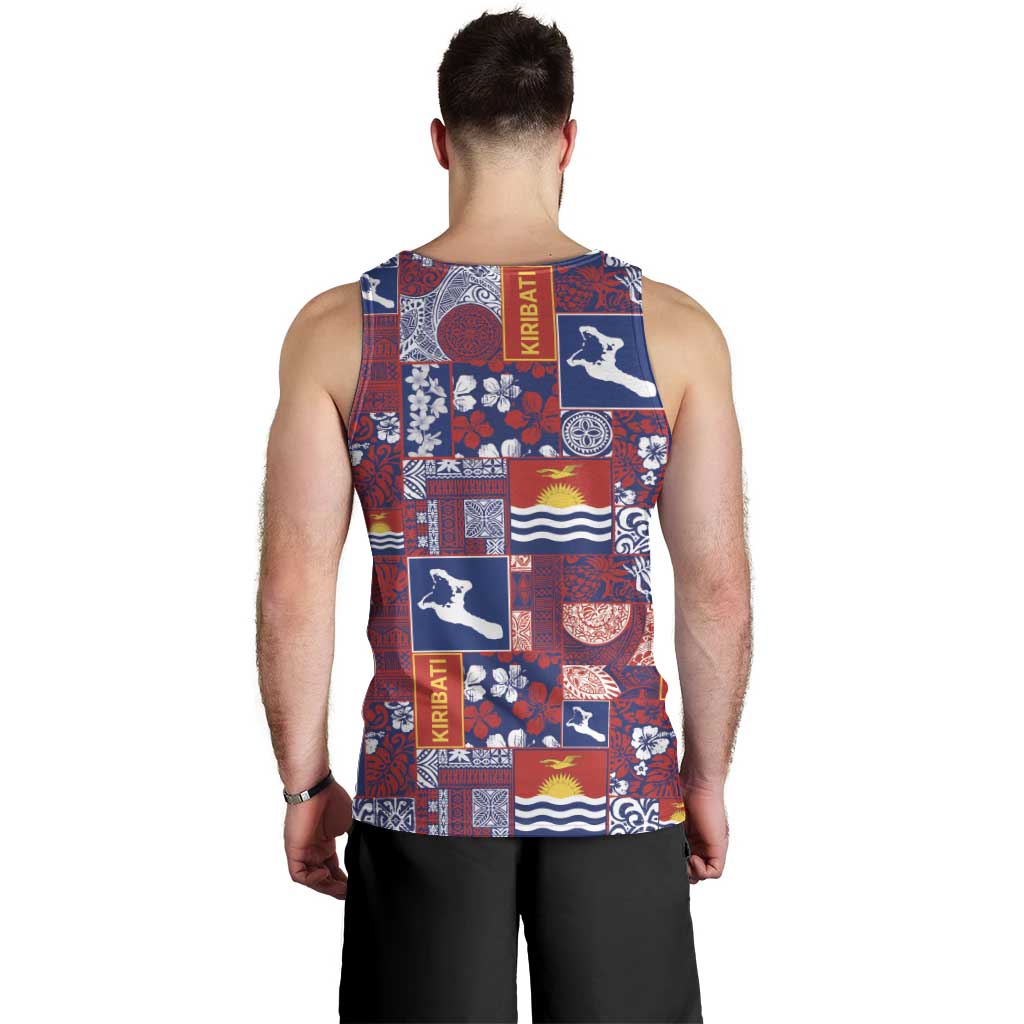 Kiribati Tekeraoi n te Kiritimati Men Tank Top Pacific Patchwork Xmas Vibes - Polynesian Pride