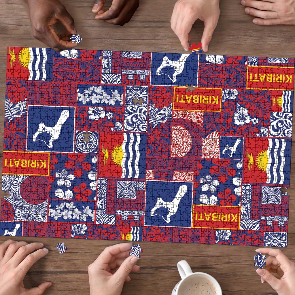 Kiribati Tekeraoi n te Kiritimati Puzzle Pacific Patchwork Xmas Vibes - Polynesian Pride