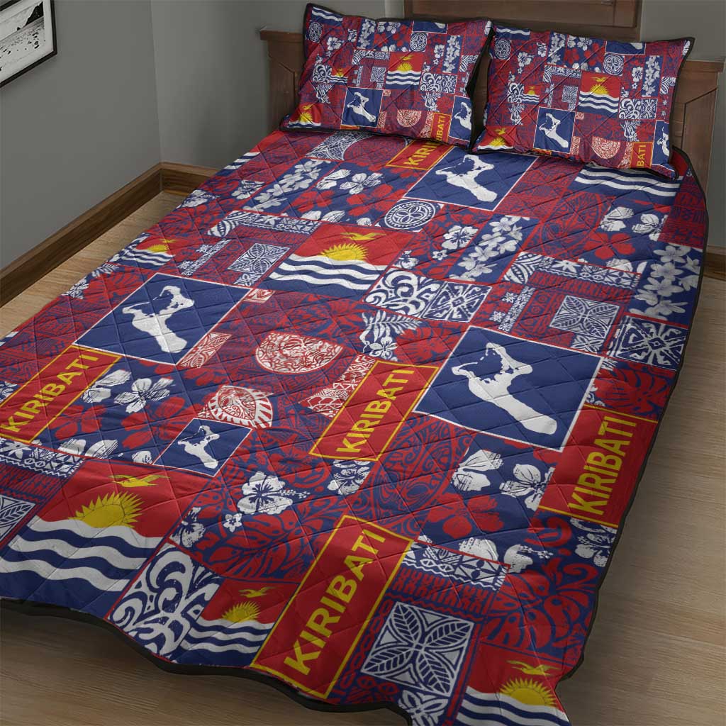 Kiribati Tekeraoi n te Kiritimati Quilt Bed Set Pacific Patchwork Xmas Vibes - Polynesian Pride