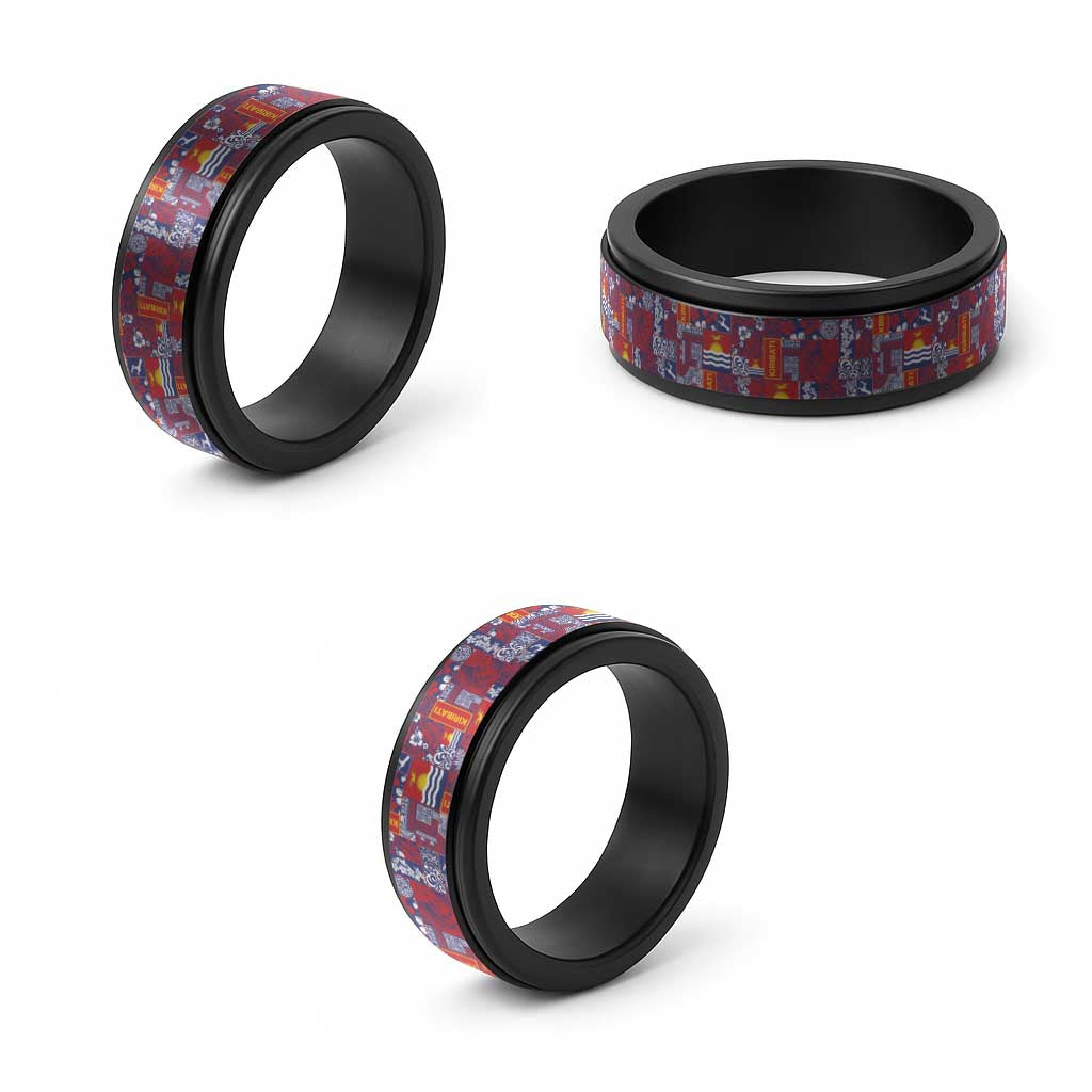 Kiribati Tekeraoi n te Kiritimati Spinner Ring Pacific Patchwork Xmas Vibes - Polynesian Pride