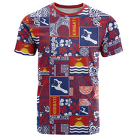 Kiribati Tekeraoi n te Kiritimati T Shirt Pacific Patchwork Xmas Vibes - Polynesian Pride