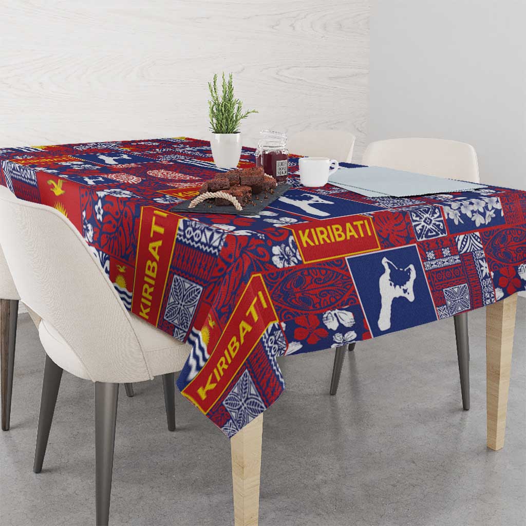 Kiribati Tekeraoi n te Kiritimati Tablecloth Pacific Patchwork Xmas Vibes - Polynesian Pride