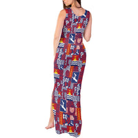 Kiribati Tekeraoi n te Kiritimati Tank Maxi Dress Pacific Patchwork Xmas Vibes - Polynesian Pride