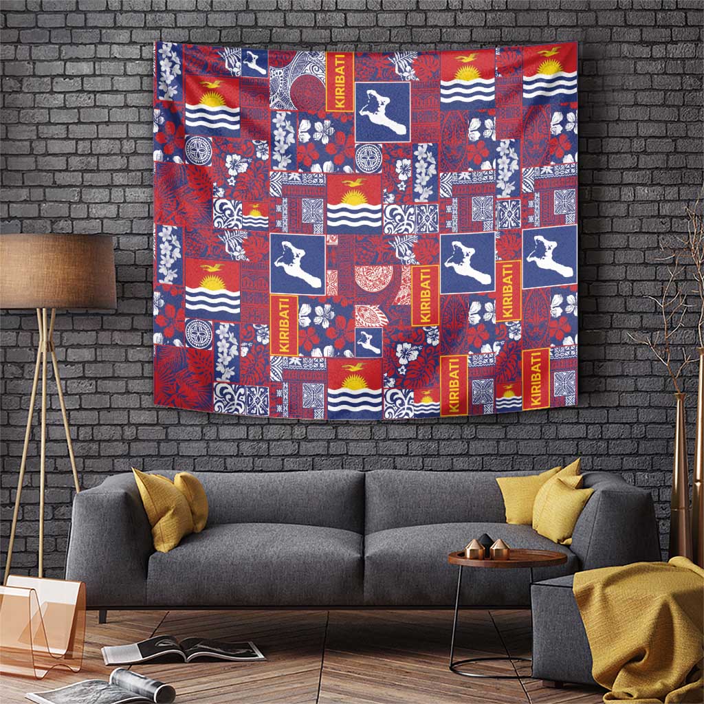 Kiribati Tekeraoi n te Kiritimati Tapestry Pacific Patchwork Xmas Vibes - Polynesian Pride