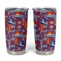 Kiribati Tekeraoi n te Kiritimati Tumbler Cup Pacific Patchwork Xmas Vibes - Polynesian Pride