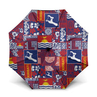 Kiribati Tekeraoi n te Kiritimati Umbrella Pacific Patchwork Xmas Vibes - Polynesian Pride