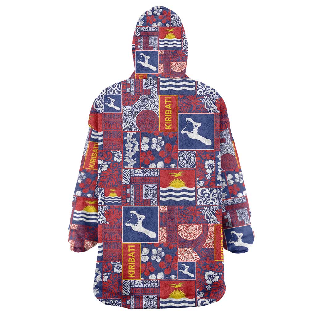 Kiribati Tekeraoi n te Kiritimati Wearable Blanket Hoodie Pacific Patchwork Xmas Vibes - Polynesian Pride