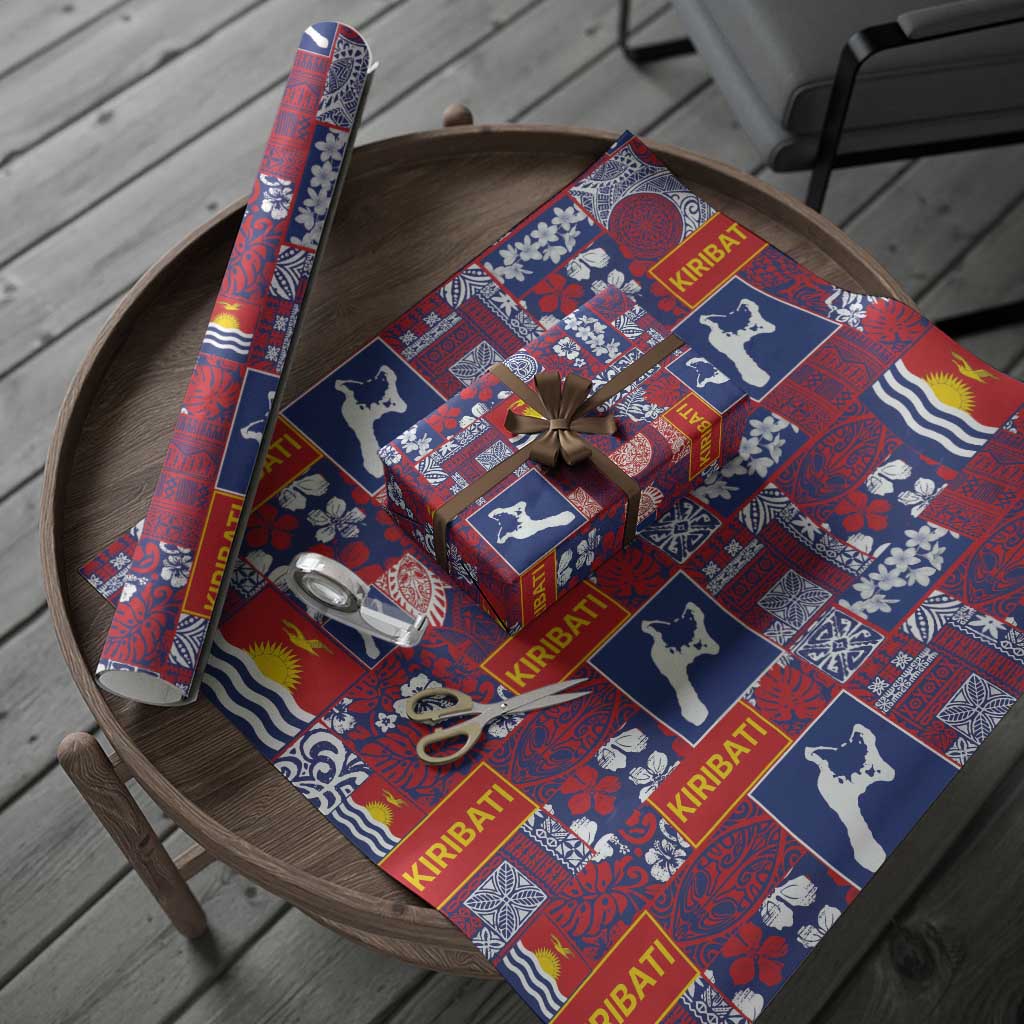Kiribati Tekeraoi n te Kiritimati Wrapping Paper Pacific Patchwork Xmas Vibes - Polynesian Pride