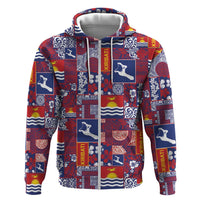 Kiribati Tekeraoi n te Kiritimati Zip Hoodie Pacific Patchwork Xmas Vibes - Polynesian Pride