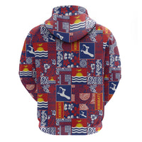 Kiribati Tekeraoi n te Kiritimati Zip Hoodie Pacific Patchwork Xmas Vibes - Polynesian Pride
