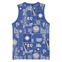 Marshall Islands Merry Christmas Basketball Jersey Pacific Patchwork Xmas Vibes - Polynesian Pride