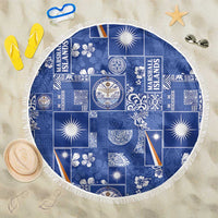 Marshall Islands Merry Christmas Beach Blanket Pacific Patchwork Xmas Vibes - Polynesian Pride