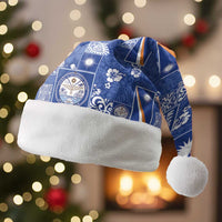 Marshall Islands Merry Christmas Santa Hat Pacific Patchwork Xmas Vibes - Polynesian Pride