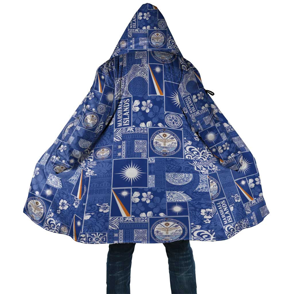 Marshall Islands Merry Christmas Cloak Pacific Patchwork Xmas Vibes - Polynesian Pride