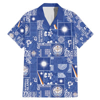 Marshall Islands Merry Christmas Family Matching Mermaid Dress and Hawaiian Shirt Pacific Patchwork Xmas Vibes - Polynesian Pride