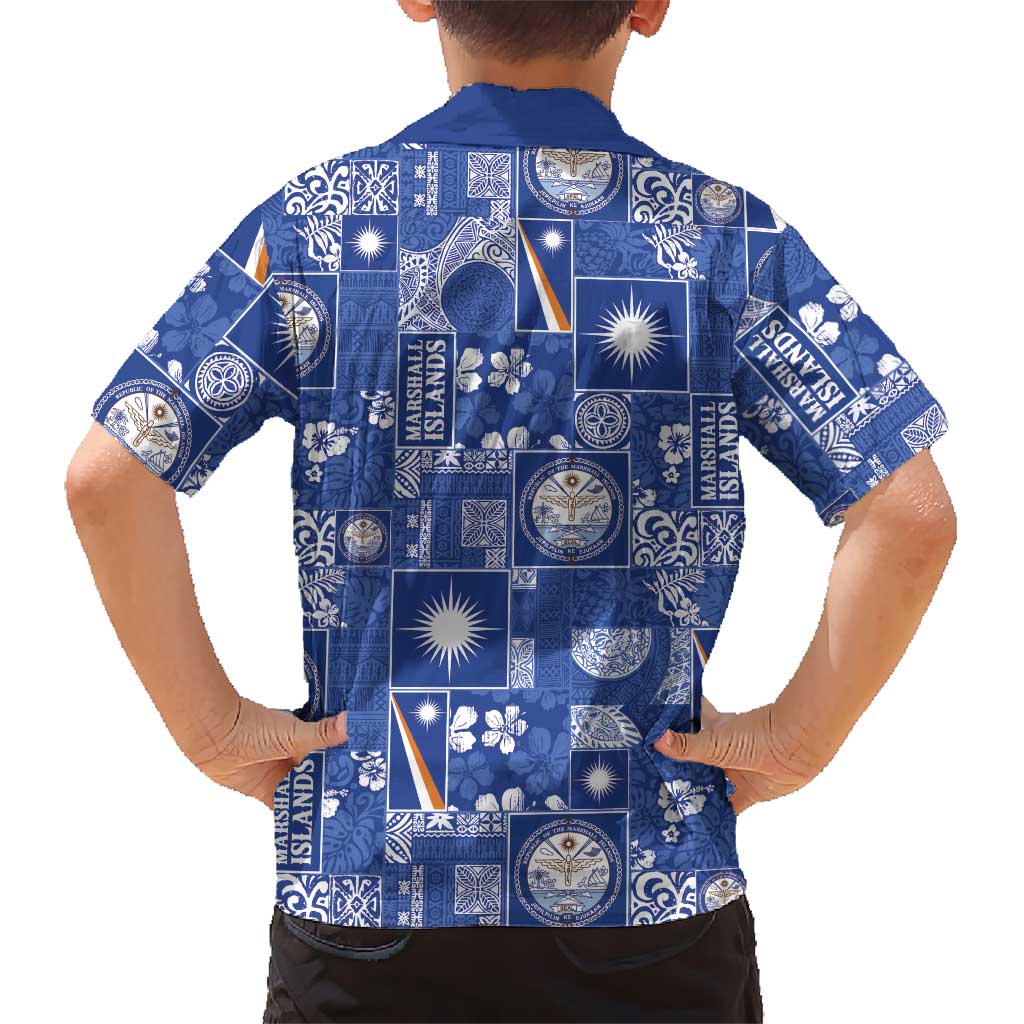 Marshall Islands Merry Christmas Family Matching Puletasi and Hawaiian Shirt Pacific Patchwork Xmas Vibes - Polynesian Pride