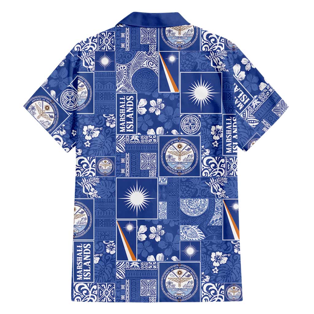 Marshall Islands Merry Christmas Family Matching Puletasi and Hawaiian Shirt Pacific Patchwork Xmas Vibes - Polynesian Pride