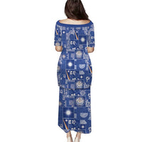 Marshall Islands Merry Christmas Family Matching Puletasi and Hawaiian Shirt Pacific Patchwork Xmas Vibes - Polynesian Pride