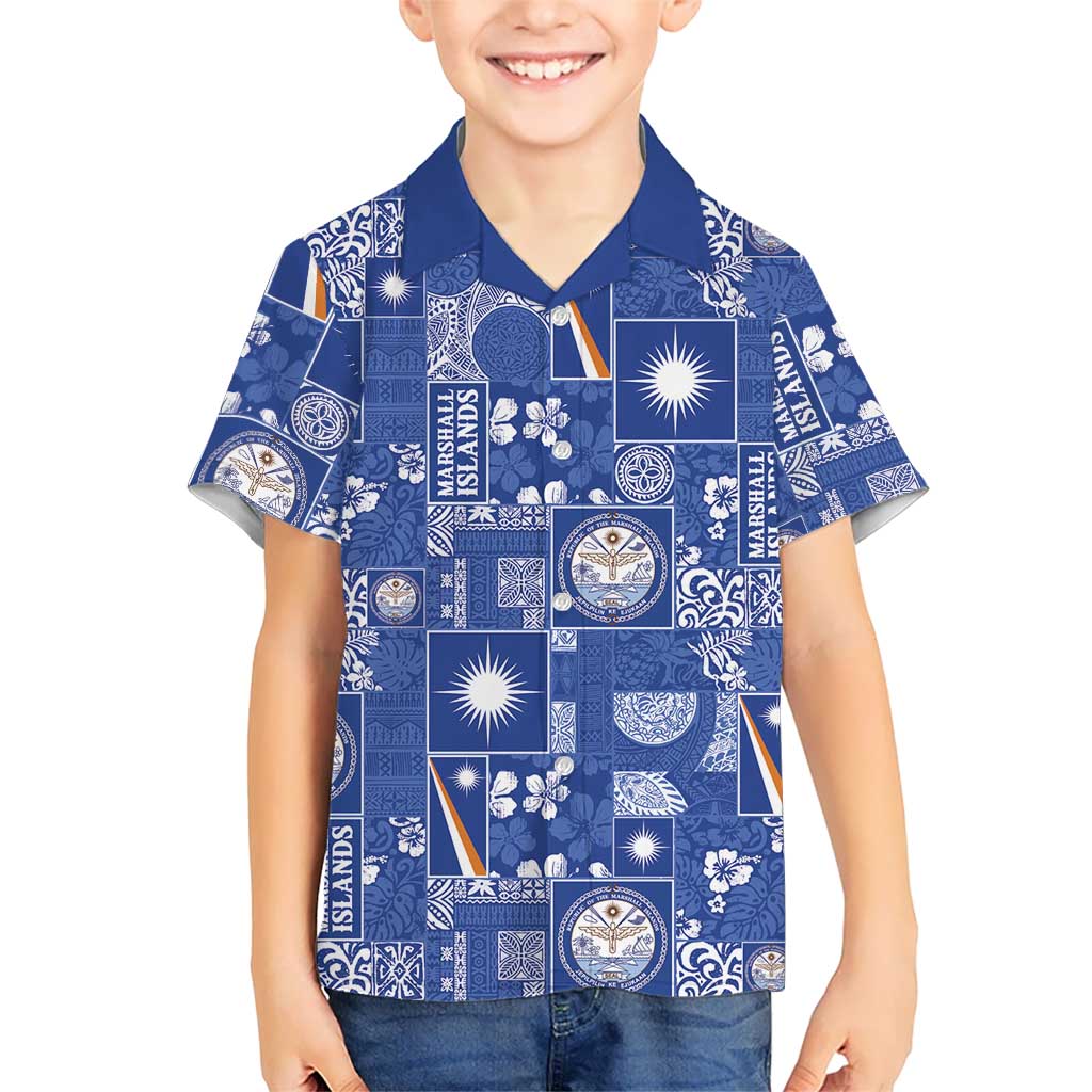 Marshall Islands Merry Christmas Family Matching Puletasi and Hawaiian Shirt Pacific Patchwork Xmas Vibes - Polynesian Pride