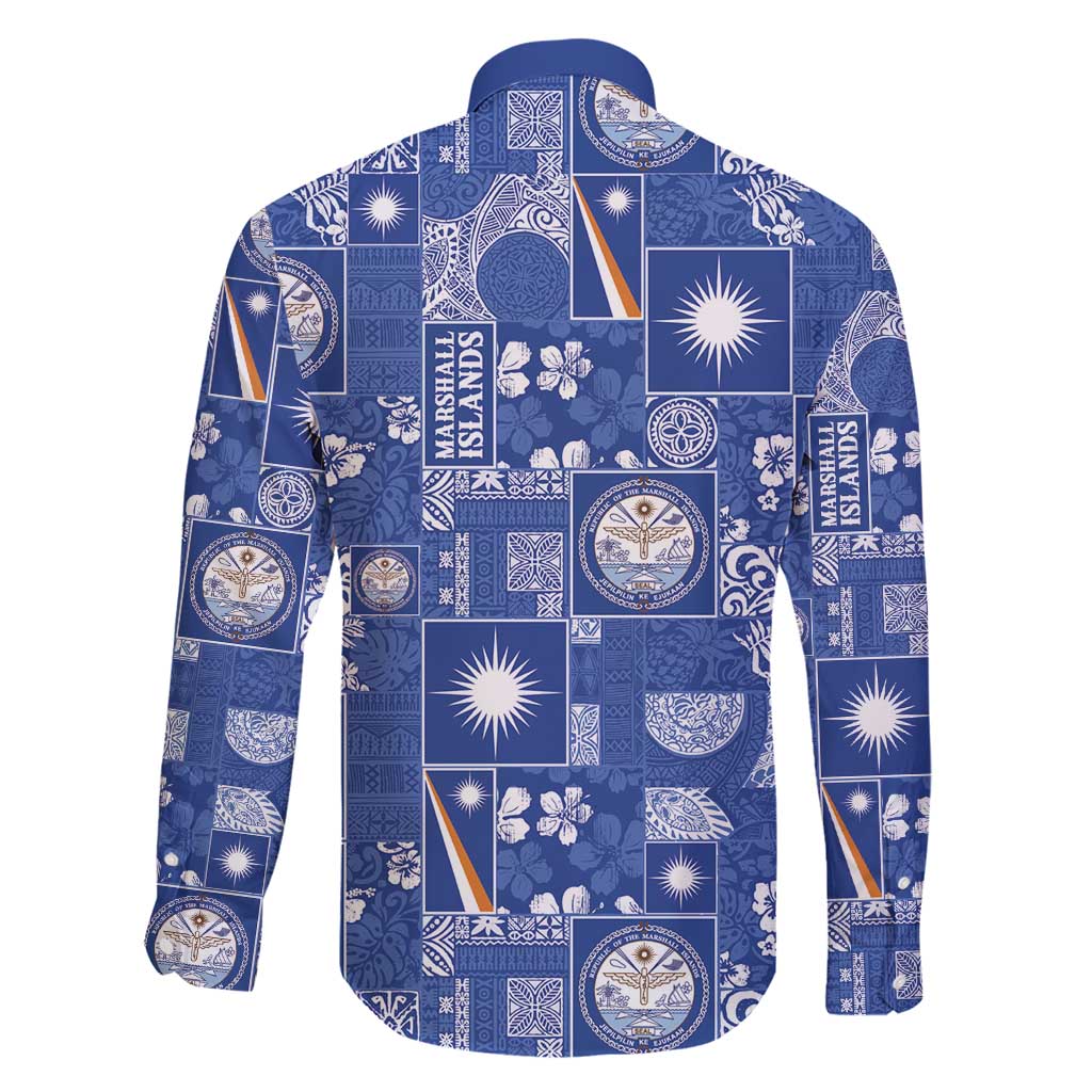 Marshall Islands Merry Christmas Family Matching Short Sleeve Bodycon Dress and Hawaiian Shirt Pacific Patchwork Xmas Vibes - Polynesian Pride