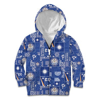 Marshall Islands Merry Christmas Kid Hoodie Pacific Patchwork Xmas Vibes - Polynesian Pride