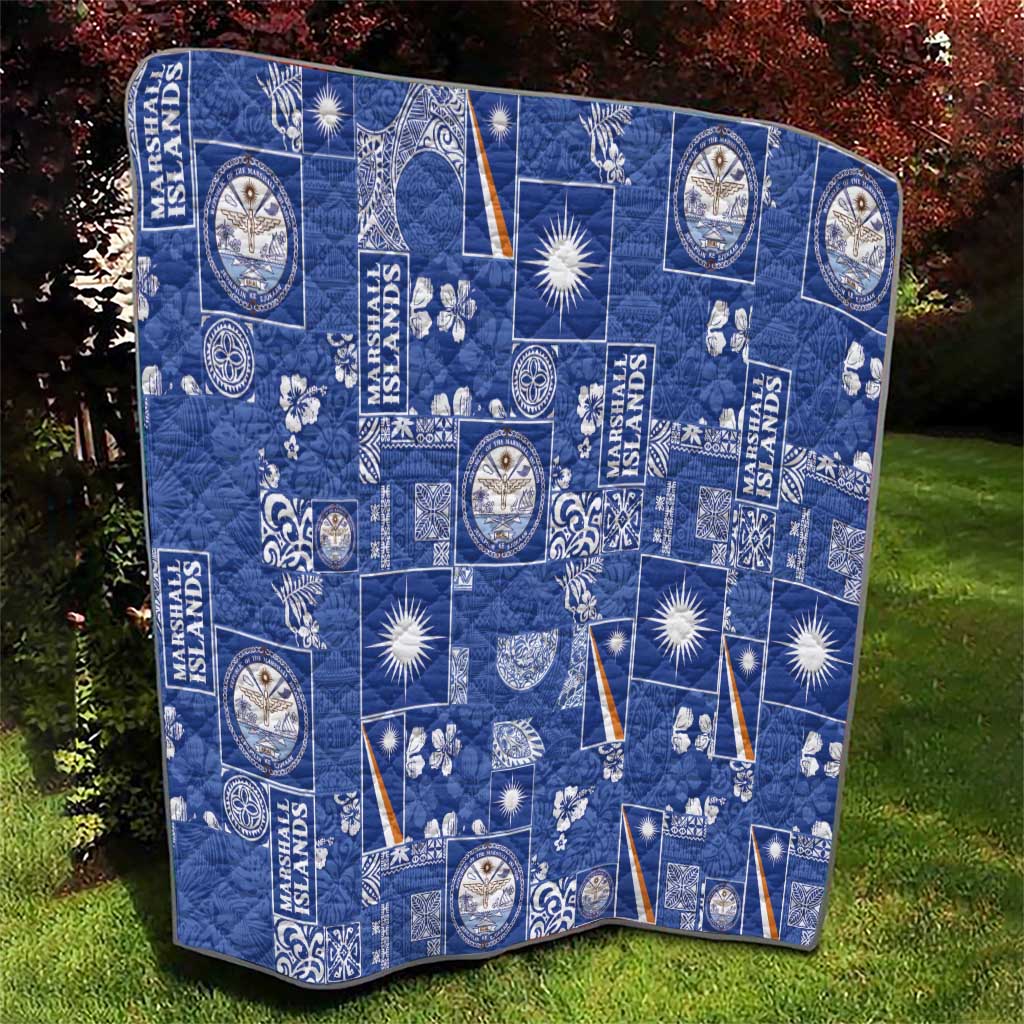 Marshall Islands Merry Christmas Quilt Pacific Patchwork Xmas Vibes - Polynesian Pride