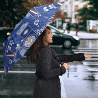 Marshall Islands Merry Christmas Umbrella Pacific Patchwork Xmas Vibes - Polynesian Pride