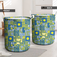 Palau Ungil Kurismas Laundry Basket Pacific Patchwork Xmas Vibes LT9 - Polynesian Pride