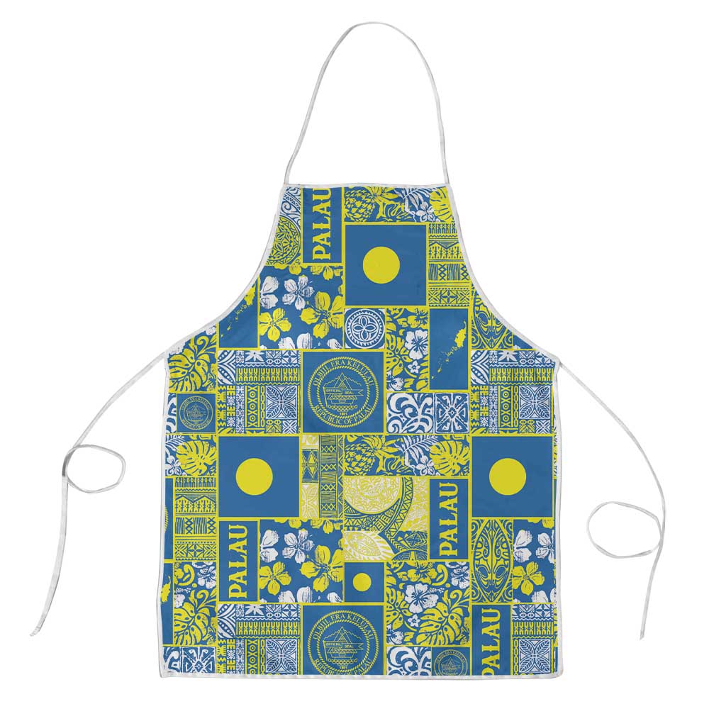 Palau Ungil Kurismas Apron Pacific Patchwork Xmas Vibes LT9 Green - Polynesian Pride